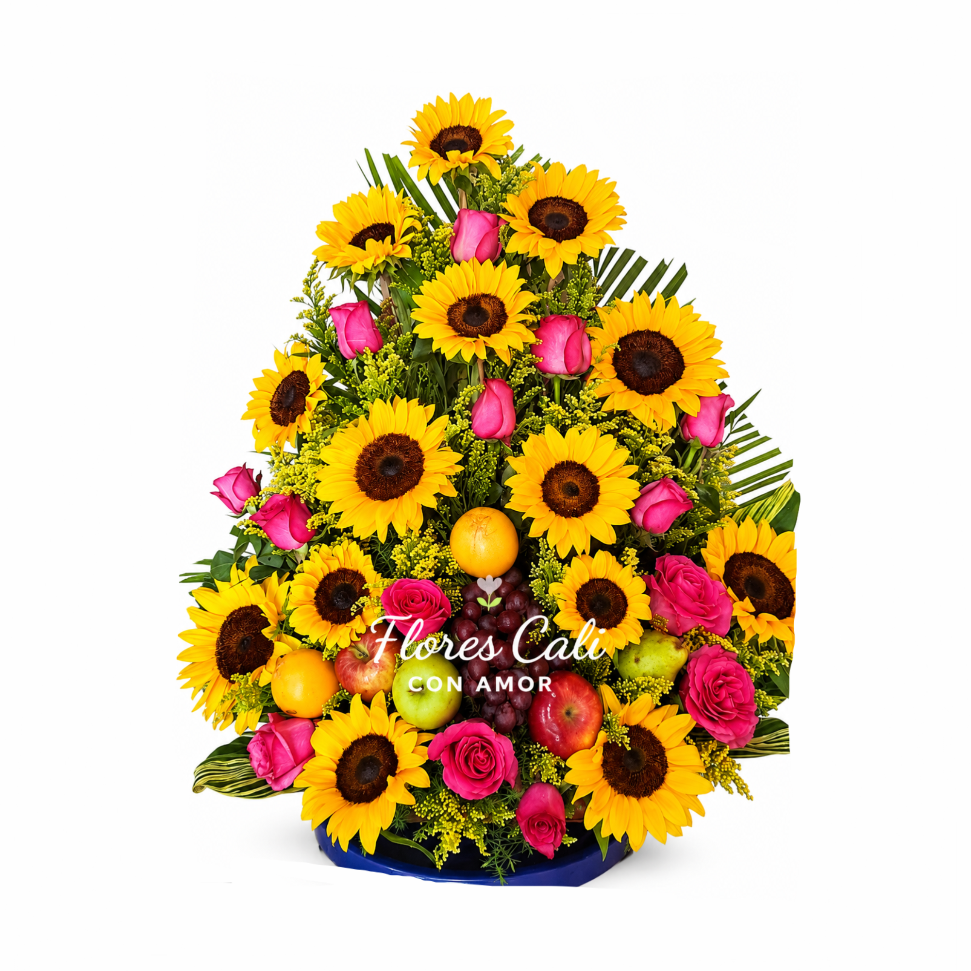 Arreglo Floral Cumpleaños Deluxe Rosas y Frutas 19