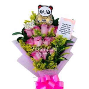 Bouquet de Rosas Rosadas con Chocolates 02