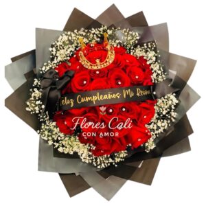 Bouquet de Rosas Rojas con Corona 31