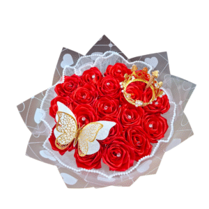 Arreglo de Rosas Rojas de Tela 40