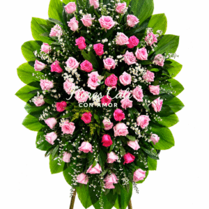 Corona Fúnebre de Rosas Rosadas 52