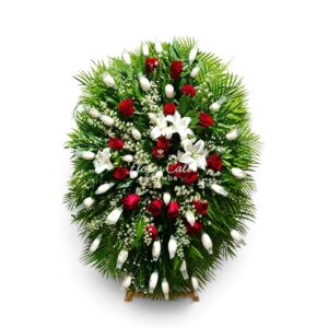 Arreglo Fúnebre con rosas blancas 41